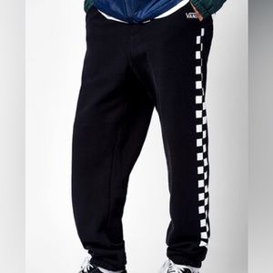 MENS Black vans checker side sweatpants